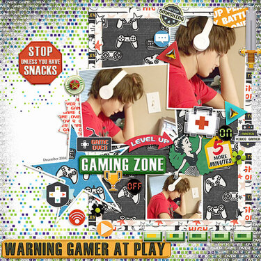 Warning Gamer at Play