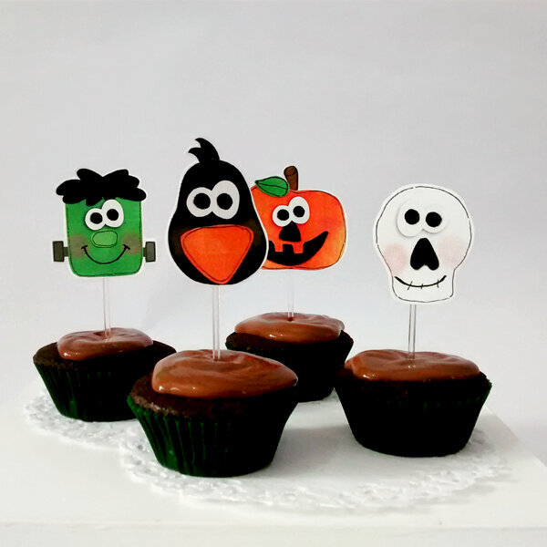 happy hallowwen - cupcake toppers