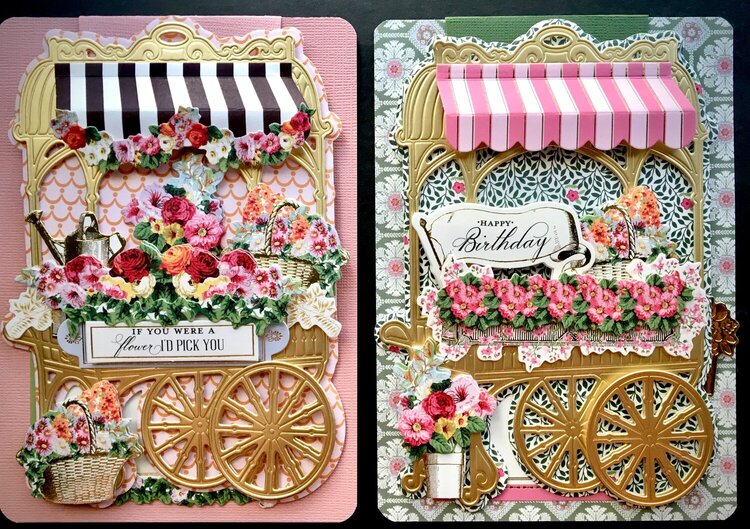 Anna Griffin Flower Cart Easel card