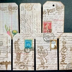 Easy Distressed Postcard Tags