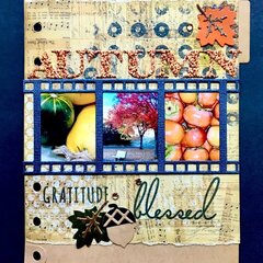 Autumn Blessings page using Elizabeth Craft Designs Planner Essentials