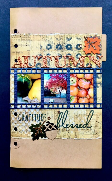 Autumn Blessings page using Elizabeth Craft Designs Planner Essentials