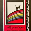 Cat Rainbow Bridge Sympathy Card