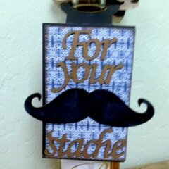 For Your Stache Wine Tag