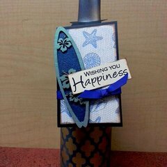 Happiness Surfboard Wine Tag