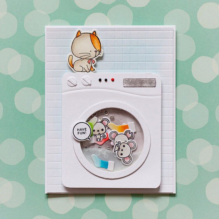 Washing machine shaker card