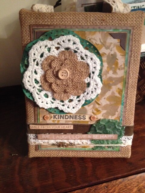 Burlap and lace canvas