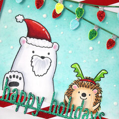 Happy Holidays Polar Bear & Hedgehog