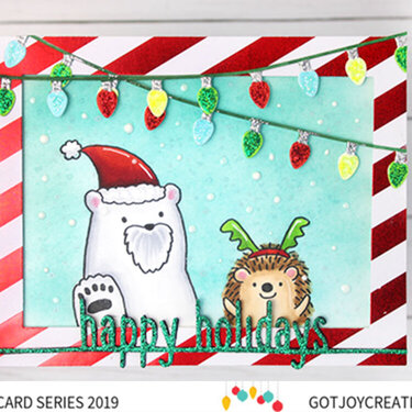Happy Holidays Polar Bear & Hedgehog