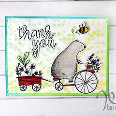 Thank You Big Bear (with Stenciled background)