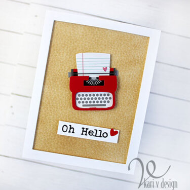 Oh, Hello! Typewriter card