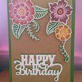 Henna Flowers on Birthday Card