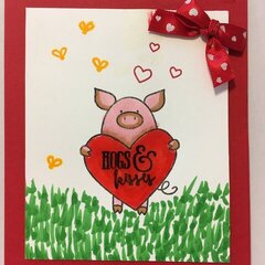 Cute Valentine Pig Card