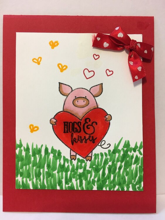 Cute Valentine Pig Card