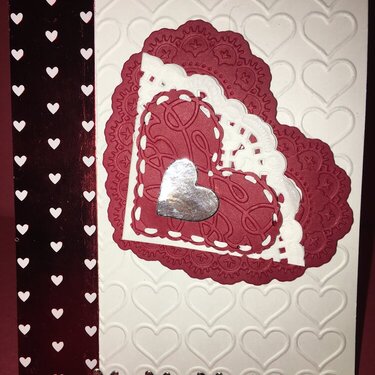 LAYERED HEARD VALENTINE&#039;S DAY CARD