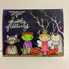 Little Kids Trick-or-Treating Card