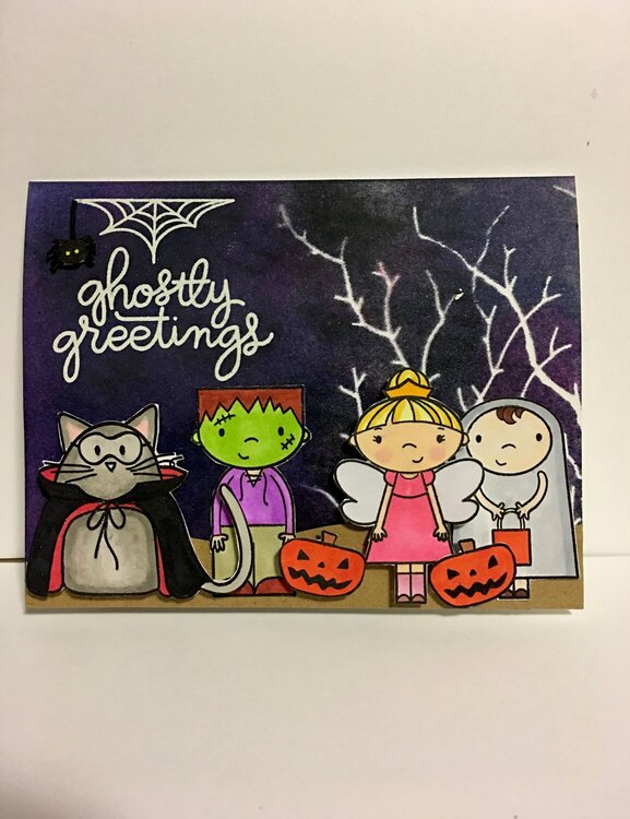 Little Kids Trick-or-Treating Card