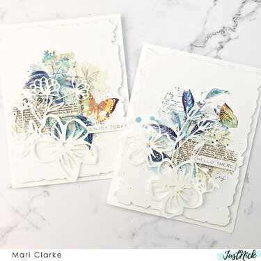 Cards With Digital Files and Rub Ons by Mari Clarke