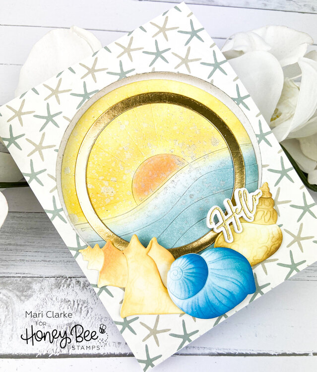 Ocean Scape Card by Mari Clarke