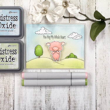 My Favorite Things Piggy Pebbles Scene Card