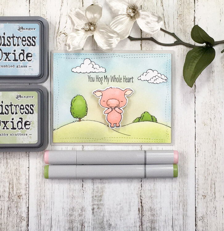 My Favorite Things Piggy Pebbles Scene Card