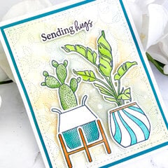 Sending Hugs A2 Card by Mari Clarke