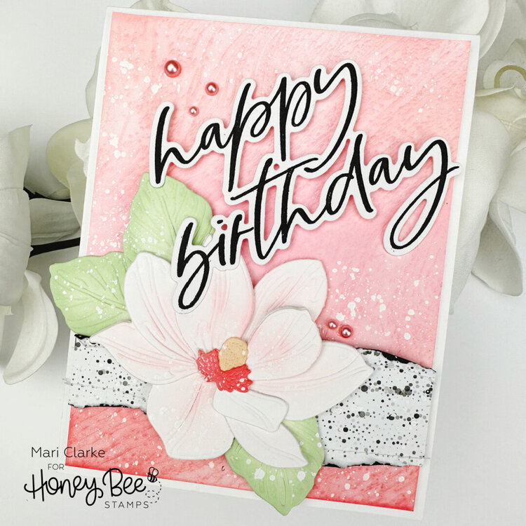 Floral Birthday Card by Mari Clarke