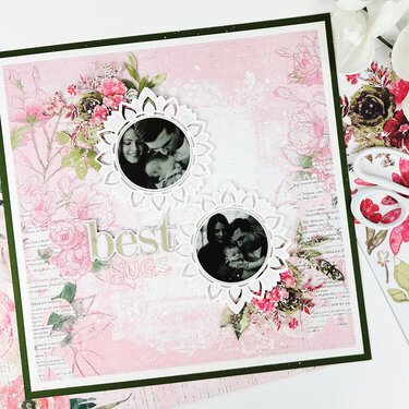 12x12 Layout Best Hugs by Mari Clarke