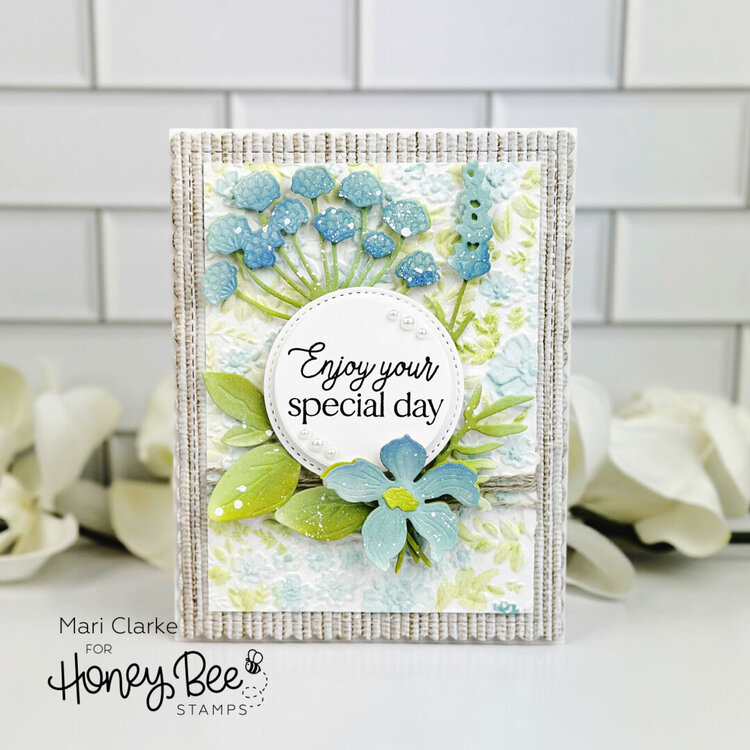 Honey Bee Stamps Card by Mari Clarke