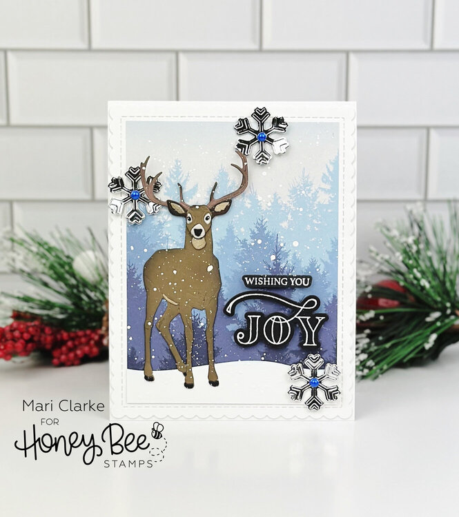 Wishing You Joy card by Mari Clarke
