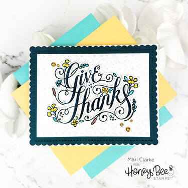 Give Thanks card by Mari Clarke