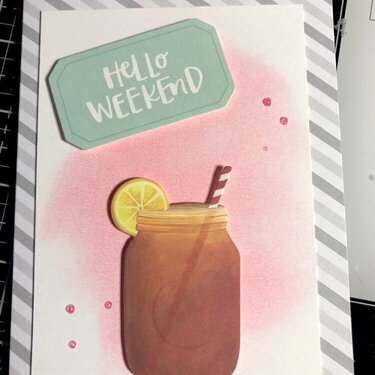 Hello weekend card