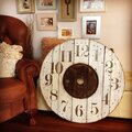 Rustic 3 ft. Spool Clock