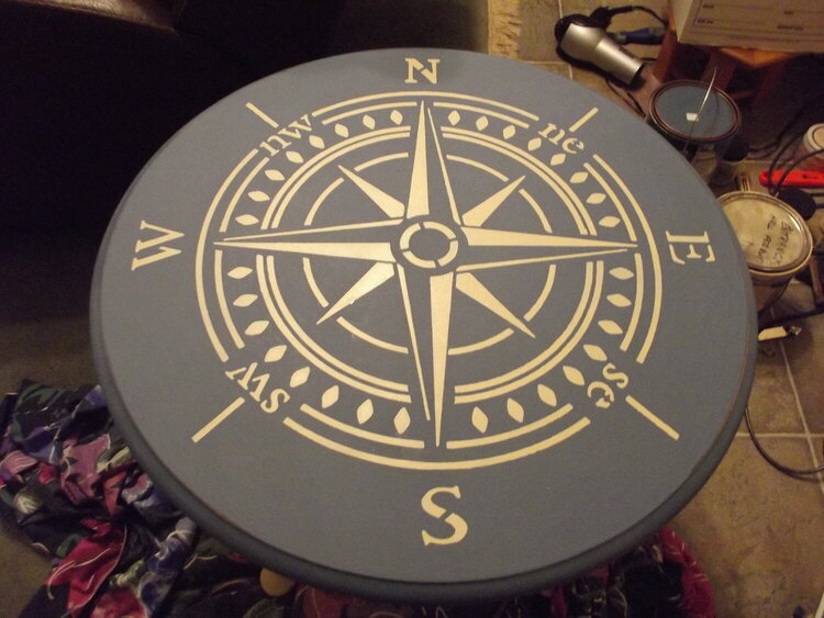 Compass themed End Tables.