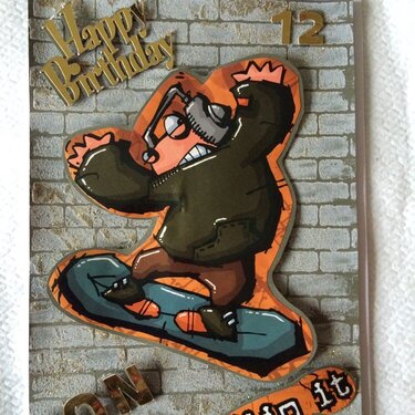 Skateboard birthday card