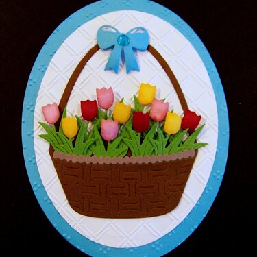 Basket of Tulips card