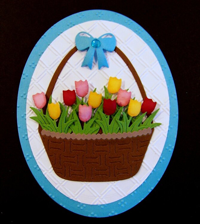 Basket of Tulips card