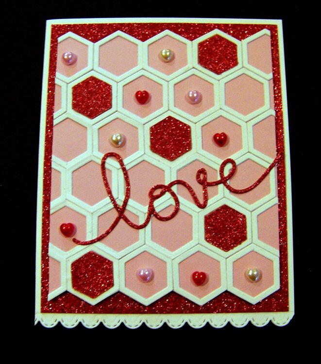Hexagon love card