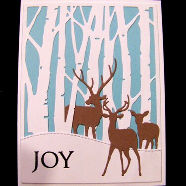 Deer in Birch Trees card