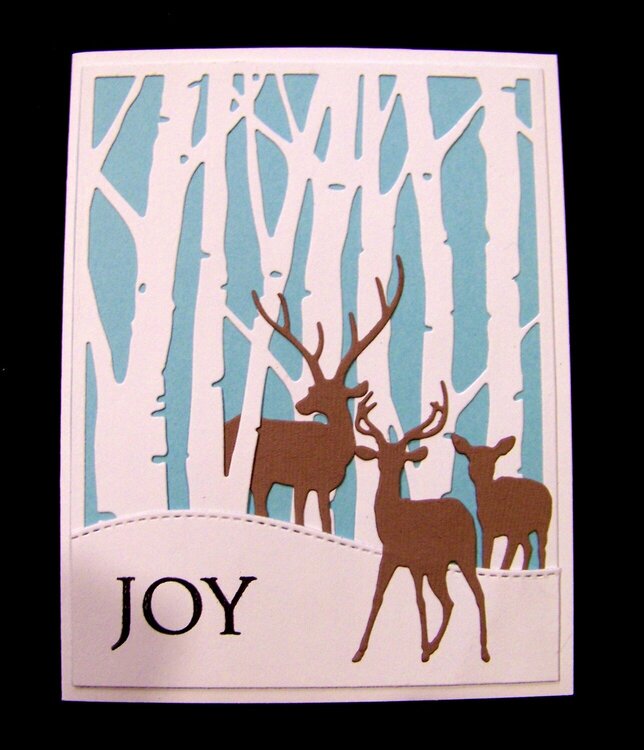 Deer in Birch Trees card