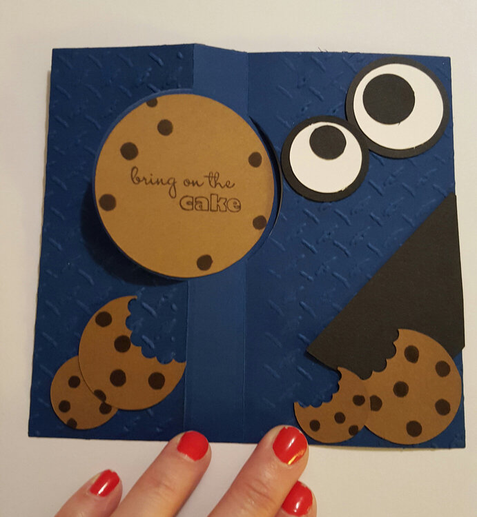Inside of Cookie Monster Card