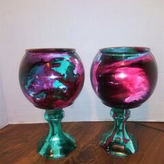 Tie Dye Candle Holders