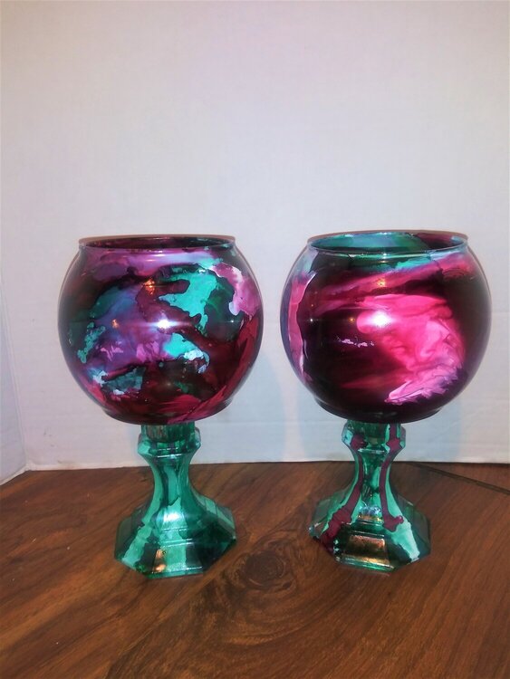 Tie Dye Candle Holders