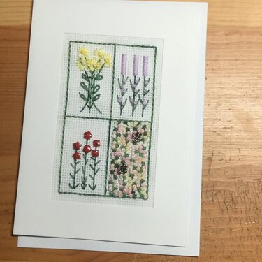 Hand embroidered flowers