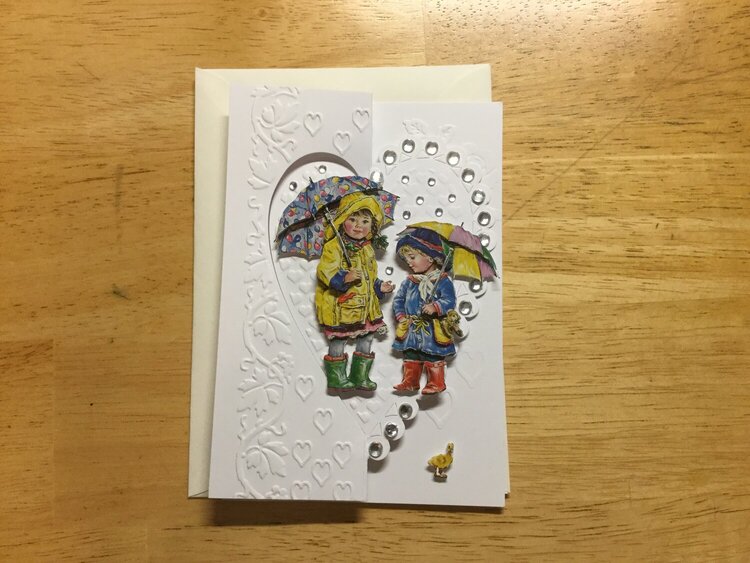 Two Little Girls in the Rain 3D