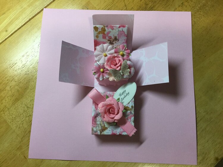 Happy Birthday Box Card Flowery