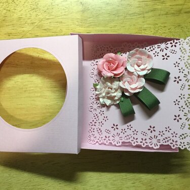 Pink Roses Card in Box