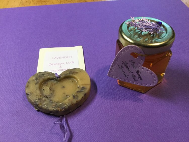 Beeswax Lavender Heart &amp; Lavender Infused Honey