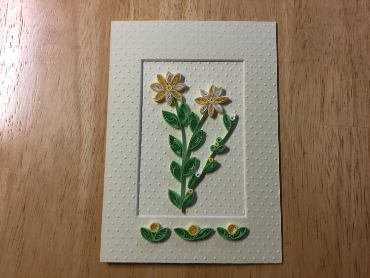 Quilled matted flowers