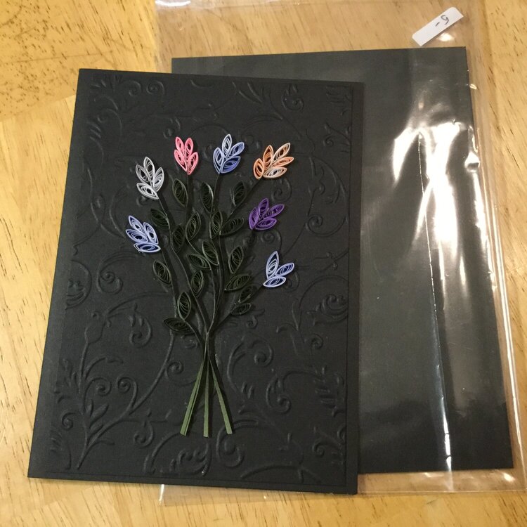 Quilled Flowers on Black